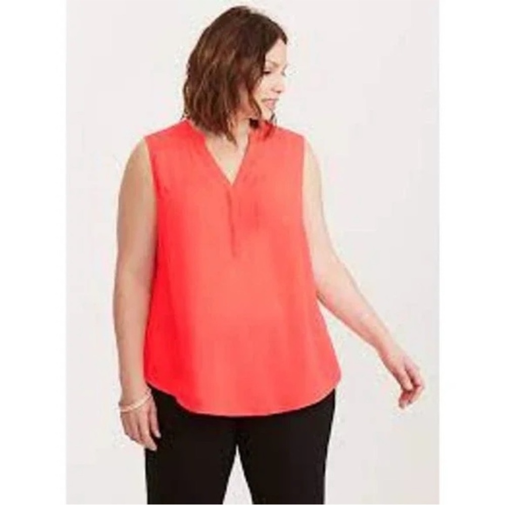 Torrid Relaxed Sleeveless Blouse in Coral